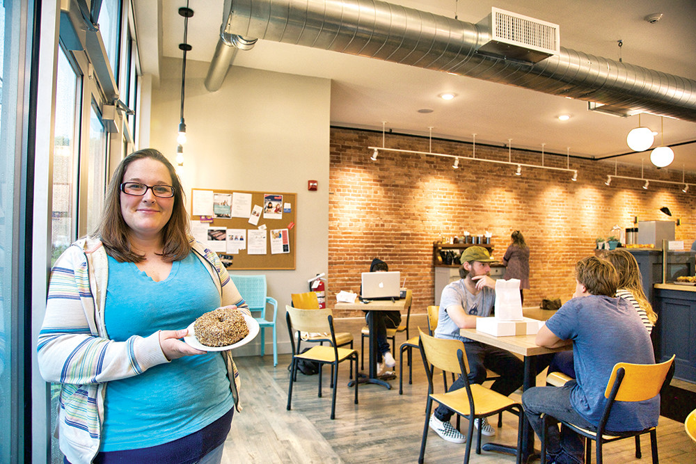 Brit DeCosta, retail manager at KNEAD’s newest location on Elmgrove Avenue